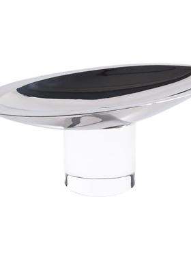 现代轻奢客厅茶几桌面水果盘饰品摆件样板房酒店金属高脚水晶托盘