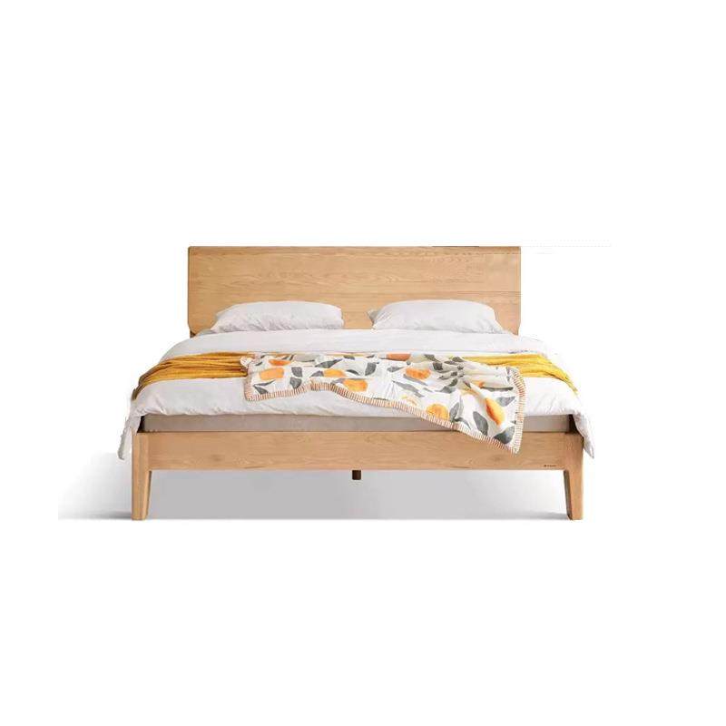 舜伊家具实木床橡木主卧原木双人床简约斜靠大板床家用高靠背大床,住宅家具,实木床,淘宝优惠券,粉丝福利购,淘宝优惠卷