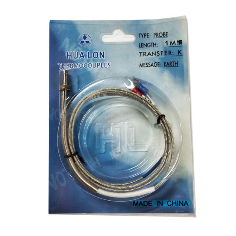 厂家螺0钉式热电偶2M耐酸碱性高密1度铁氟龙K型PT0型PROBEE型