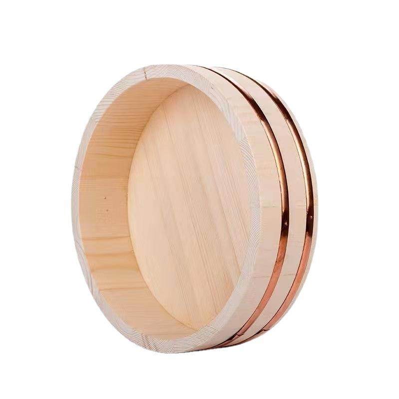 出口韩式拌饭桶圆形寿司桶刺身盘日本料理木桶白松木寿司盆单包装,餐饮具,盘,淘宝优惠券,粉丝福利购,淘宝优惠卷