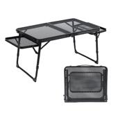 户外露营桌便携式 铝合金折叠网格桌多功能可折叠烧烤野营露营桌