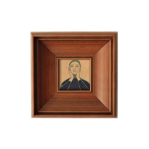 法式小众艺术客厅装饰画北欧复古中古风玄关卧室走廊人物肖像挂画