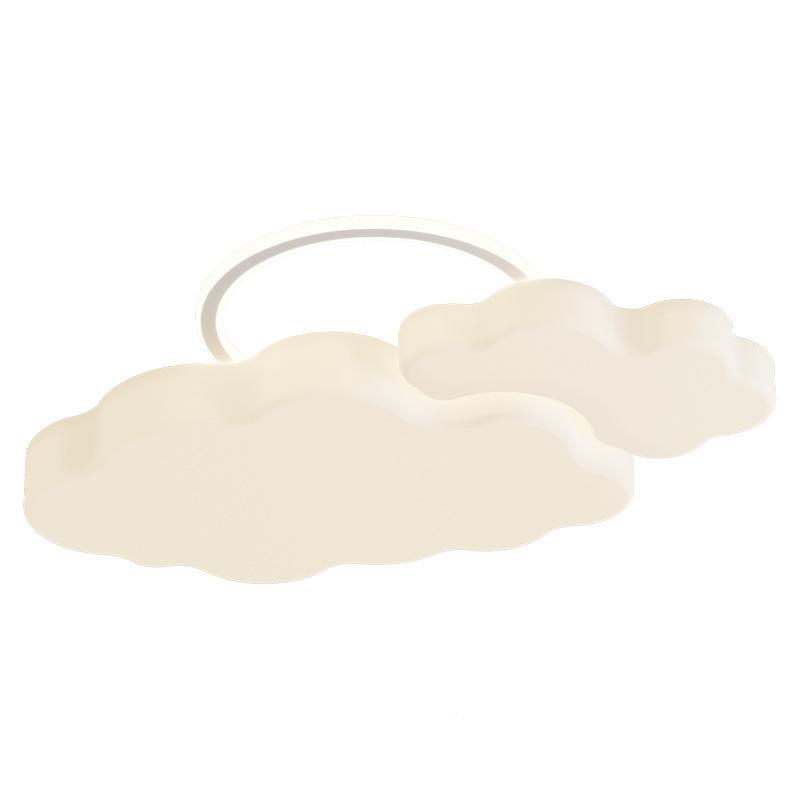 全谱客厅灯简约现代中山405灯具感大气奶油风高级云光朵顶吸灯套