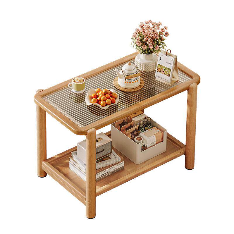 沙发边几侧边柜轻奢高级感实木客厅家用新款床头置物架双层小茶几