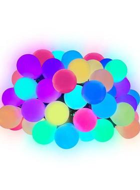 户外露营挂灯灯幻彩点控灯庭院彩装饰灯智AVK能LED带防水G45球泡