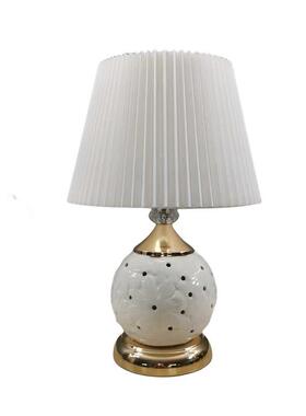 欧灯式厅14747客书房卧床头灯喂奶小夜创意时尚布艺可调光陶瓷小