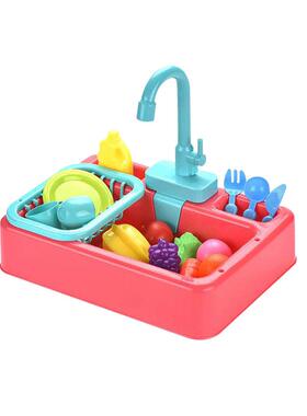 仿儿童洗碗机22821池玩具家家真厨房厨具台水龙环头循出水男过女