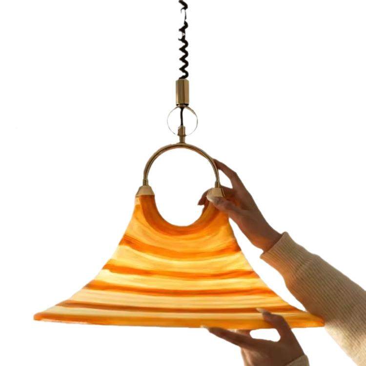 法式中餐古厅吊灯可岛升降复古彩绘主设计师喇灯叭饭596厅台床头,家装灯饰光源,智能吊灯,淘宝优惠券,粉丝福利购,淘宝优惠卷