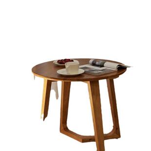 风ins胡桃实木边几组YGV茶合客2厅家用024新款中式极简约桌