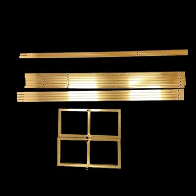 婚庆金色景背架礼铁户艺道具外婚几何装饰方形架YMC子屏风路引花