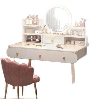 卧室梳台现代简NBL约收轻妆纳柜奢一体小户型出租屋房间网红化妆