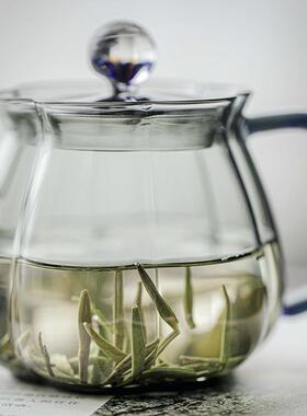 日式梅花玻璃lx-mhh泡茶壶高硅耐硼热手工享茶壶功夫茶具带过璃滤