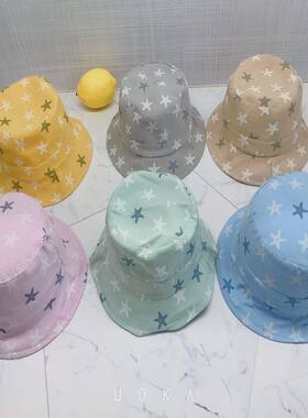新款儿童渔夫帽卡通童帽海星户外