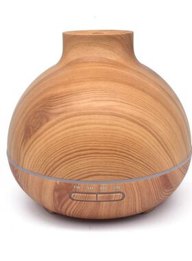 跨境白色加木纹WIFI0香薰加湿器 创意超声波香薰机家用桌面400ML