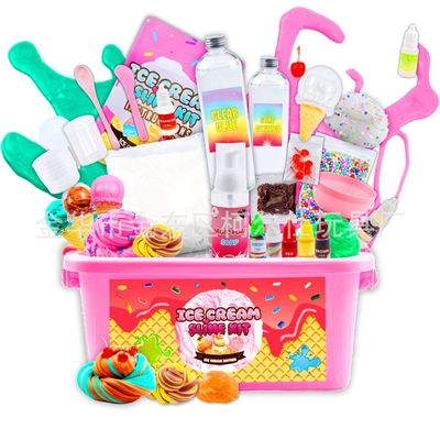 自制史莱姆slime kit 彩泥水晶泥套装史莱姆模具胶水套装厂家直销