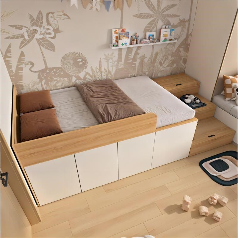 定制insc高箱榻榻米衣柜床台阶一体组合小户型卧室家用脚踏储物床