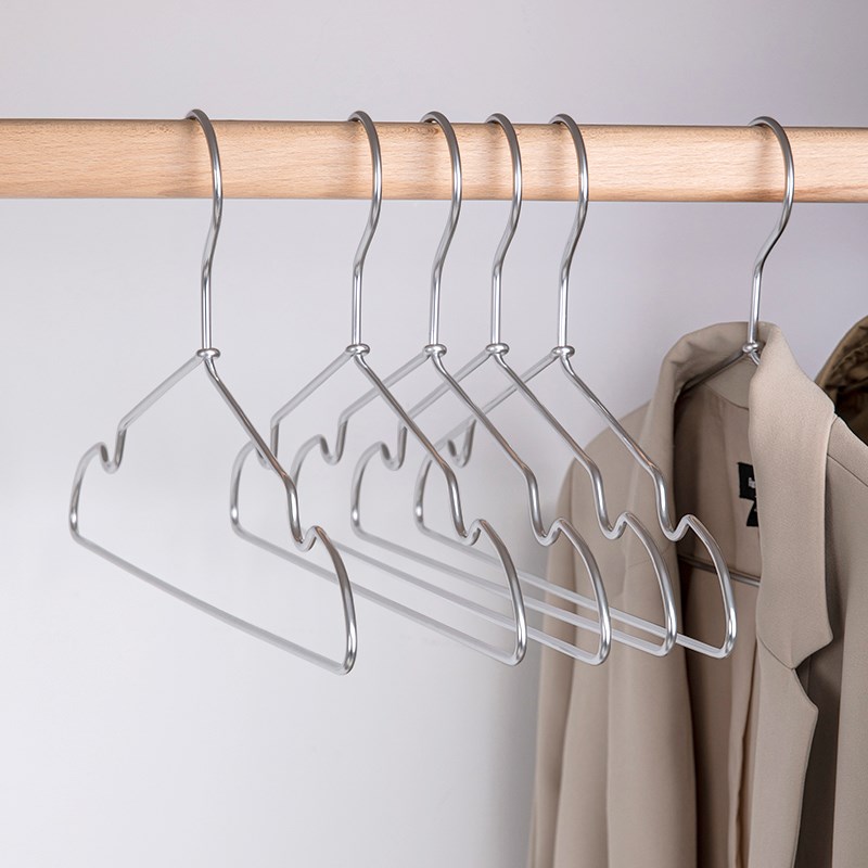 防滑铝合金衣架家用简约无痕收纳金属F挂衣撑家用轻奢铝制防滑衣