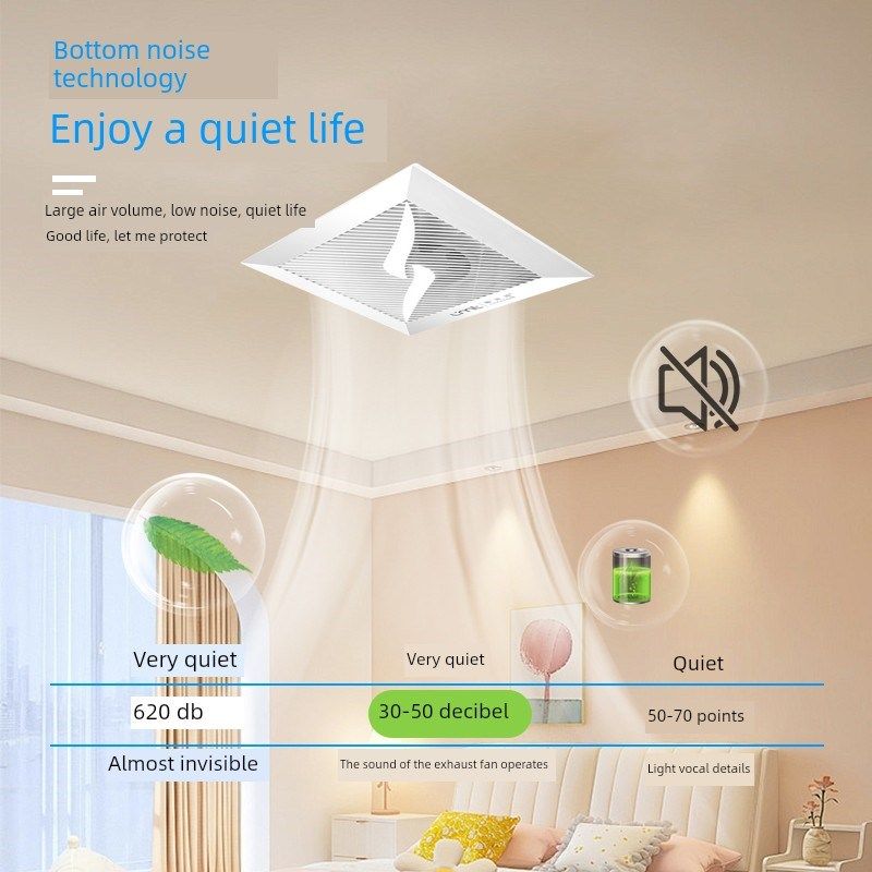 亮美特吊顶排气扇浴室低音吊顶管道通风扇厨房家用强力排气扇