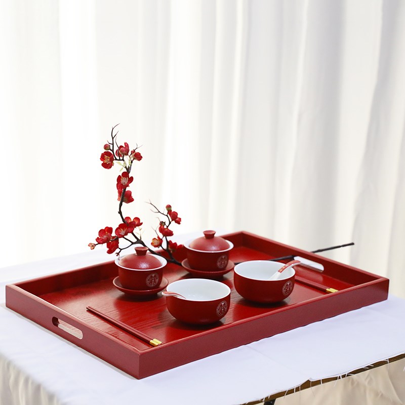 特大号木托盘烤全羊实木盘子长方形家用茶盘茶P色收纳盘餐馆上风