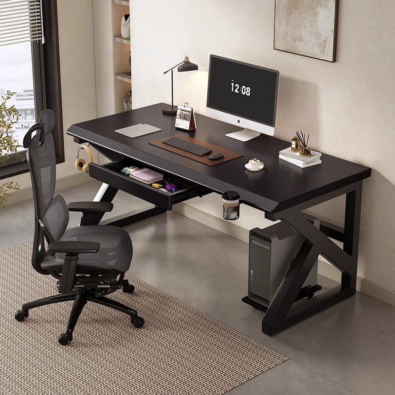 纯实木电脑桌家用书桌学习写字桌书房卧室M简易电竞桌双人办公桌