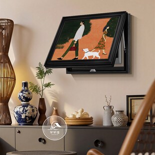 法国花仪表箱装饰画2025新古色古香配电箱开关箱网线箱挡挂画