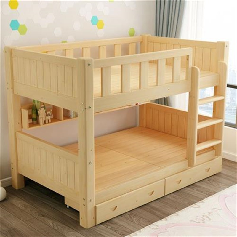 速发儿童床上下床高低床双u层床子母床宿舍床上下铺母子床松木床