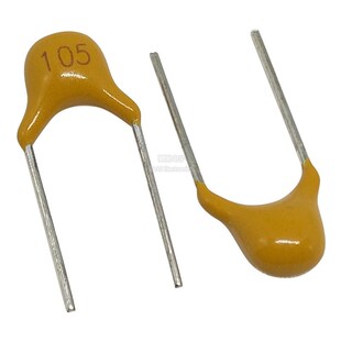 CT4独石电容 50V105M 1UF 20%误差 105P 脚距5.08mm 1000个=35元