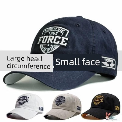 帽子男大头围休闲大码大头鸭舌帽男士潮新款棒球帽大脸适合的