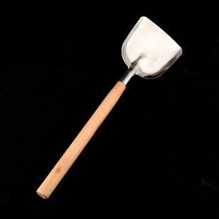 老款锅铲老式木柄锅铲炒菜用的铲子加厚无磁不锈钢食堂酒店厨房家