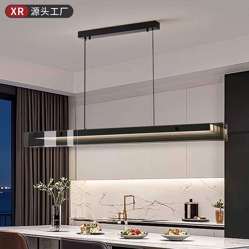 意式极简轻奢高级感餐厅吊灯玻璃饭厅吧台餐桌一字长条灯客厅灯,3C数码配件,USB灯,淘宝优惠券,粉丝福利购,淘宝优惠卷