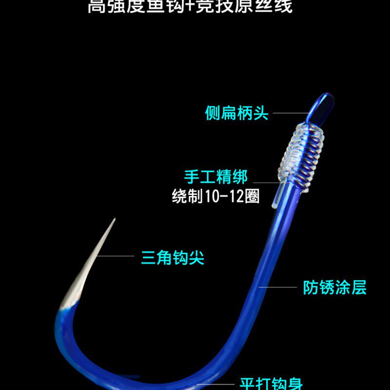 鬼伢新关东防缠绕绑好成品子线鱼钩0.1 0.3 0.5 0.8号01 03 05 08