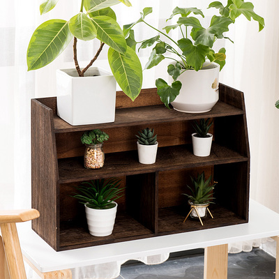 实木茶具收纳架茶杯架博古架桌面双层茶壶架置物架壁挂书架花盆架