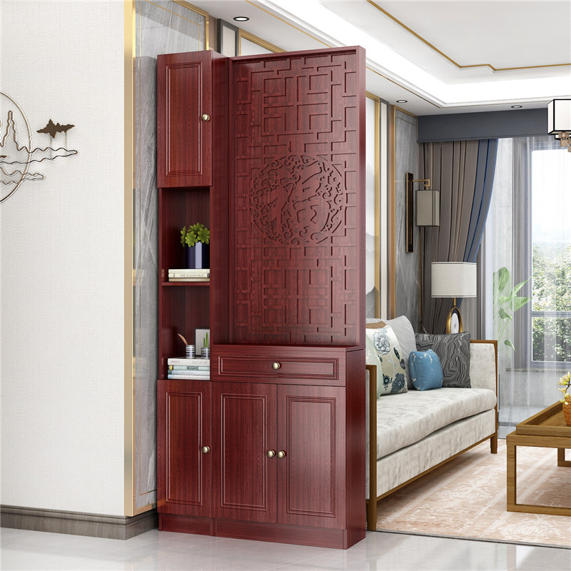 高品质高端货 实木屏风隔断客厅入户进门置物架正对大门玄关柜