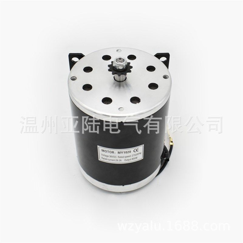 MY1020有刷高速电机500W750W800W1000W24V36V48V永磁马达ZY1020