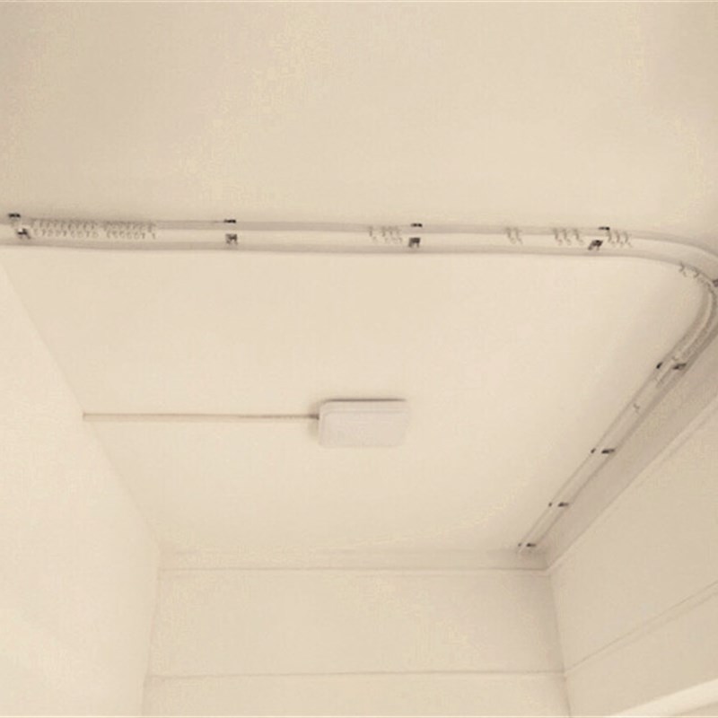 可弯曲轨阳台飘窗窗帘轨道铝合金滑道导轨单轨顶装静音直轨弯轨侧