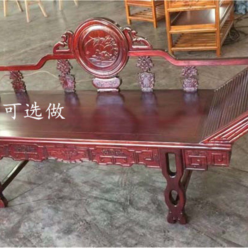 实木贵妃床美人靠仿古单人罗汉床新中式客厅沙发躺椅小户型睡榻榆