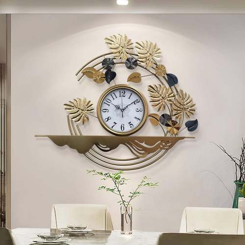 时尚北欧钟表客厅现代简约家用装饰时钟挂墙网红创意餐厅挂钟