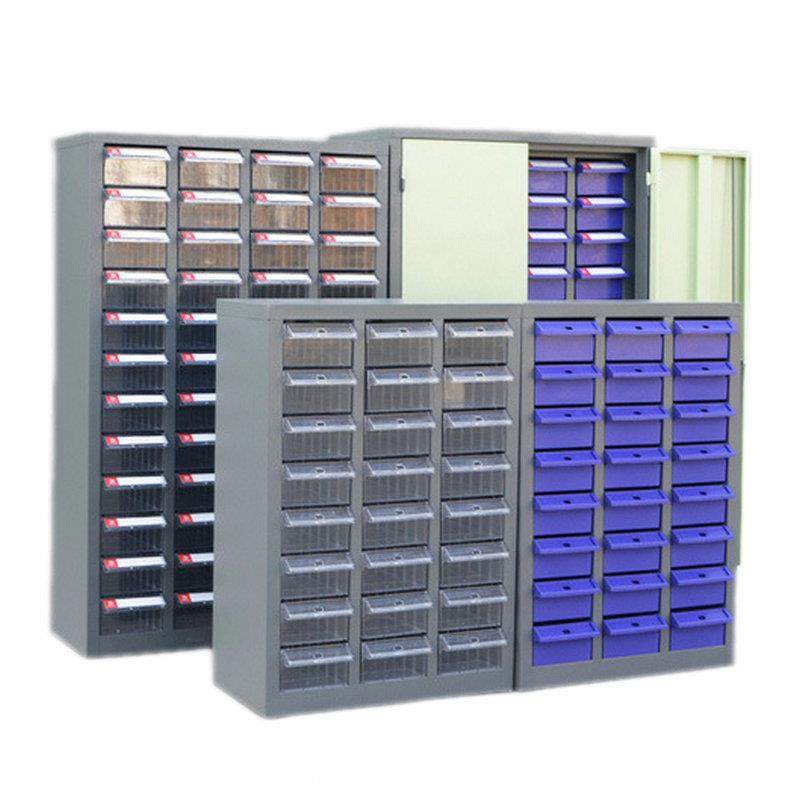 24/40/48/75/30抽塑料零件柜带门锁样品柜工具收纳柜抽屉式元件柜