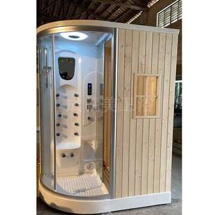 干湿蒸汽房云杉木桑拿房汗蒸房湿蒸淋浴房Dry&wet saunas Steam