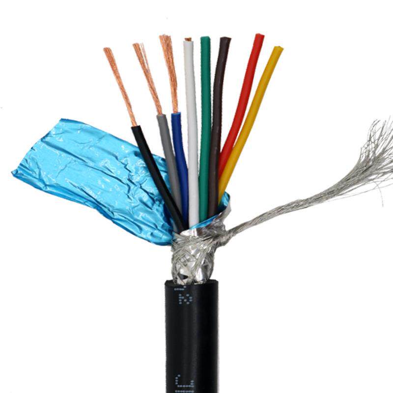 纯铜RVVP屏蔽线8芯10芯12芯信号控制线0.15/1.5平方电缆线护套线