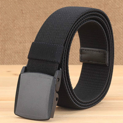 No Metal Free Over Security Elastic Woven Mens Belt Suitabl