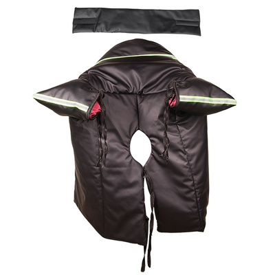 跨骑弯梁摩托车挡风被冬季电动加厚加绒125保暖护膝挡风罩110男PU