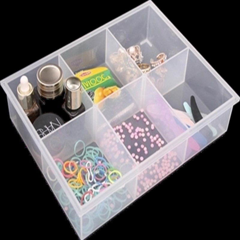 无盖6格透明塑料收纳盒8格幼儿园展示盒12格元器件储物五金配件盒