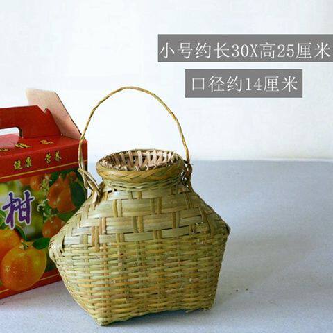极速鱼篓道具竹筐黄鳝笼竹编捕鱼渔获竹笼有盖子捉鱼竹篓手编竹制