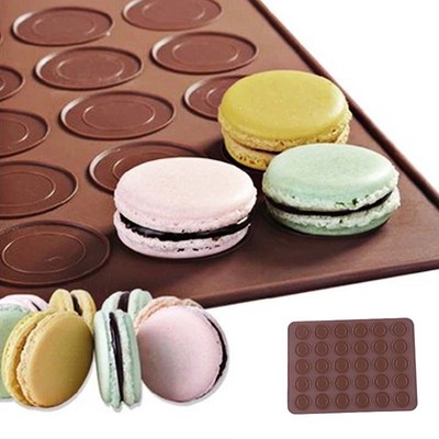 New 30-Cavity Silicone Macaroon Roll Mat DIY Baking Mats Cak