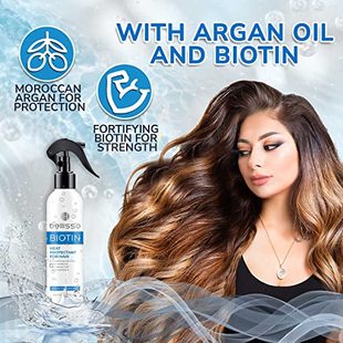 Protectant Spray for BELLISSO with Heat Hair Moroccan Biotin