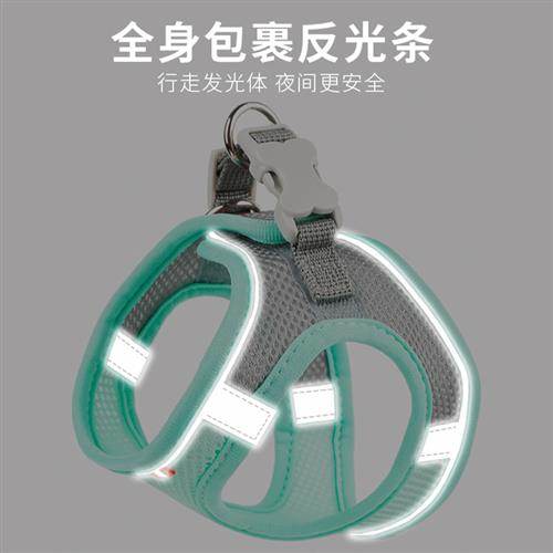 猫咪牵引绳防挣脱溜猫绳春夏外出专用背心式胸抱婴袋狗狗小型犬用