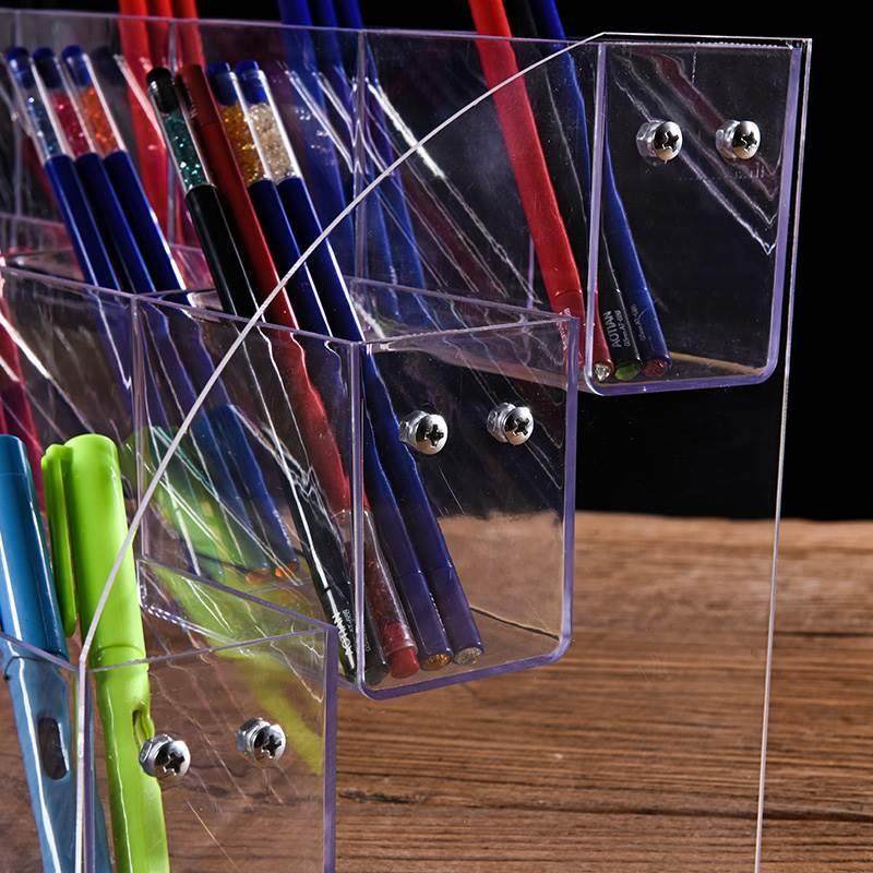 亚克力多层笔架梯形笔架文具展示圆珠笔铅笔收纳斜插格子马克笔架,收纳整理,首饰盒,淘宝优惠券,粉丝福利购,淘宝优惠卷