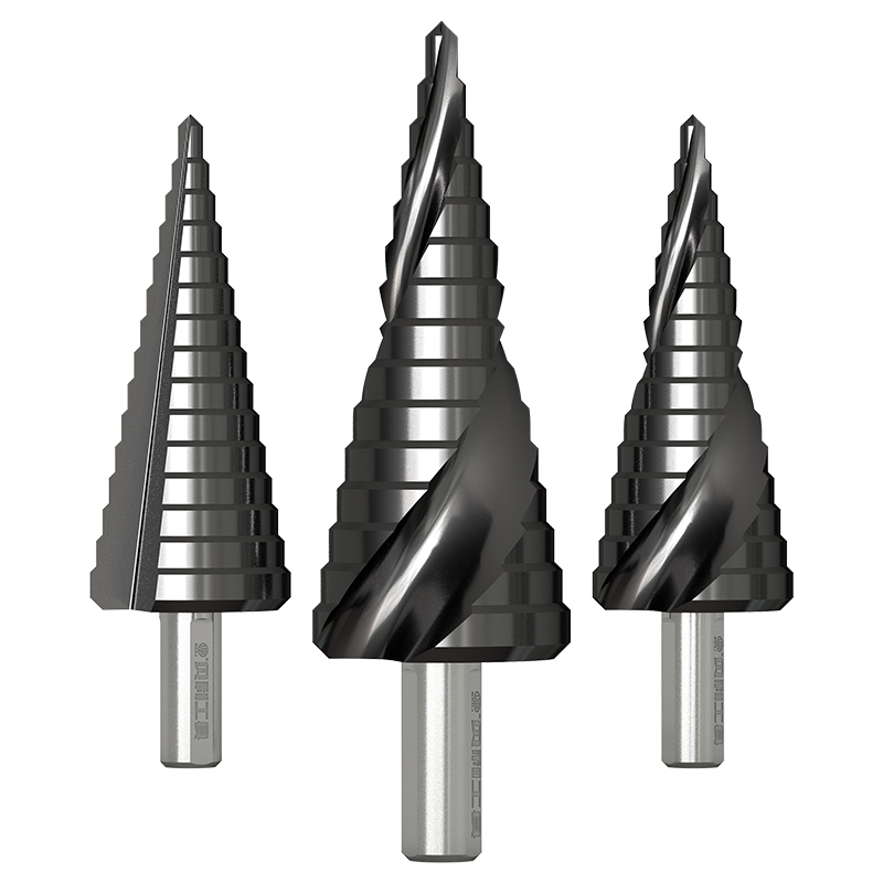 宝塔钻头含钴工业级TiAlN不锈钢扩孔钻J梯形钻头阶梯钻头台阶钻头