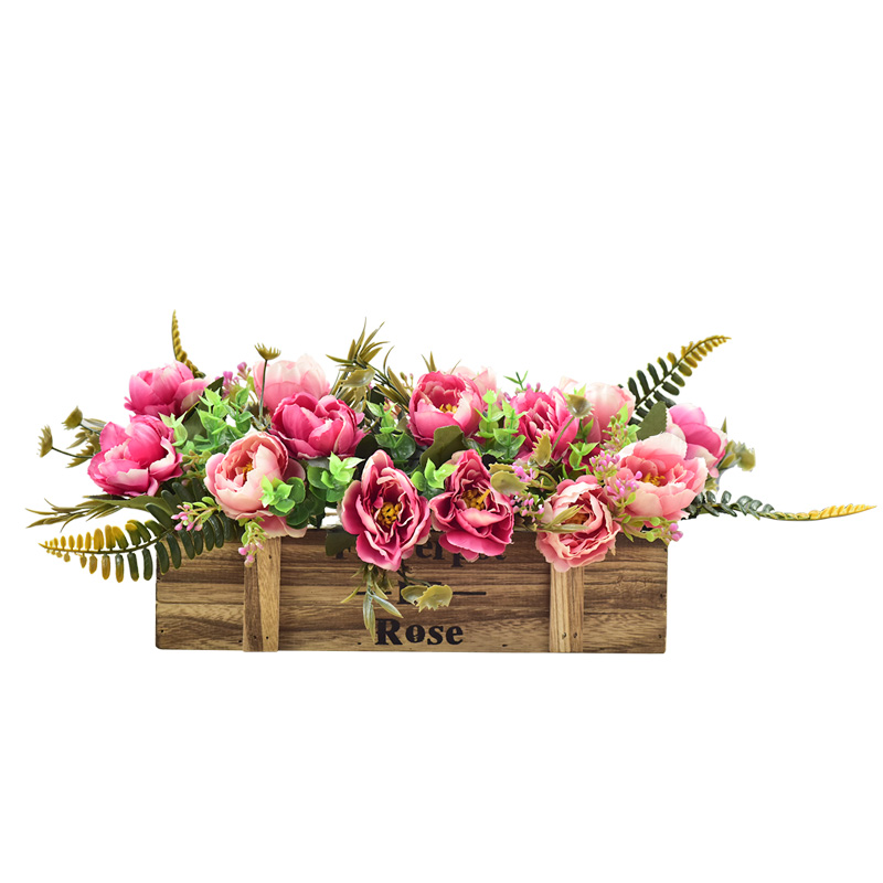 仿真花束栅栏假花l装饰花艺盆栽摆件客厅窗台干花摆设绿植塑料插